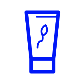 Illustration av spermiehämmande kräm Illustration av spermiehämmande kräm